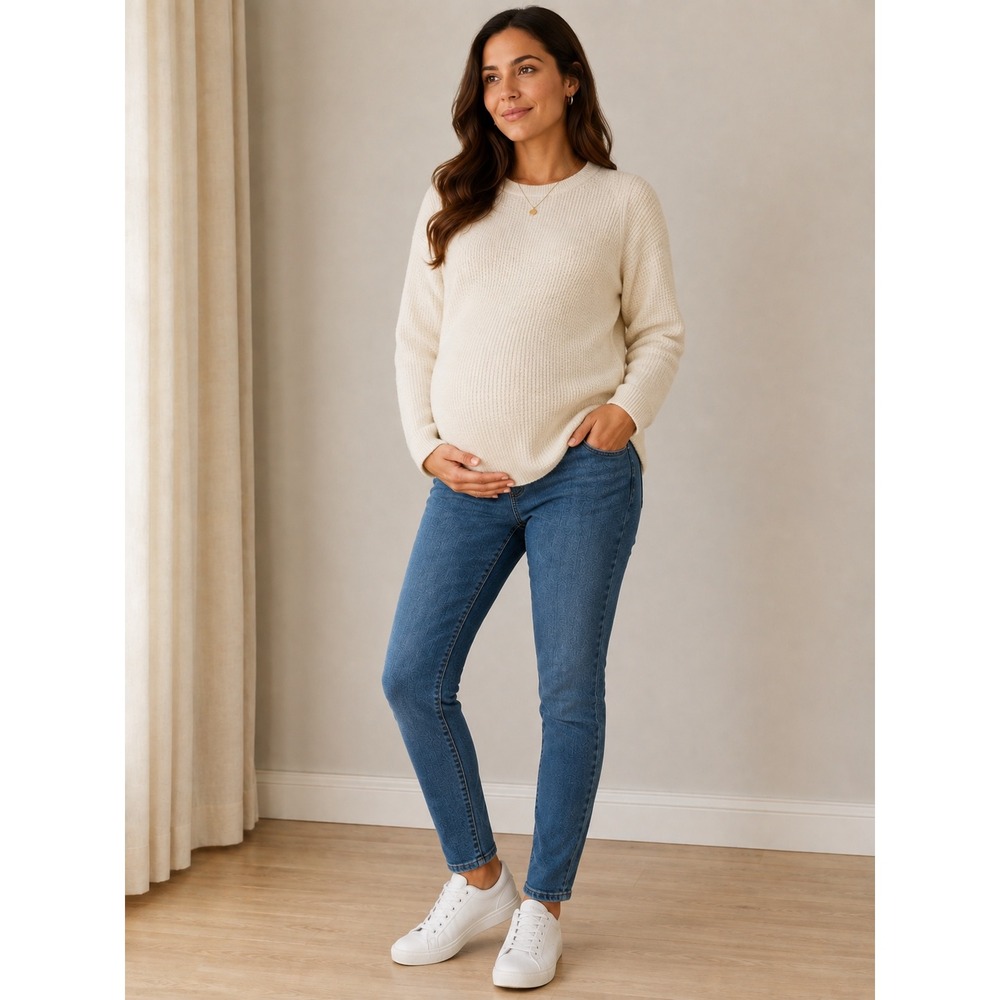 Madewell Maternity Skinny Crop Jeans Over the Belly Blue Size 27